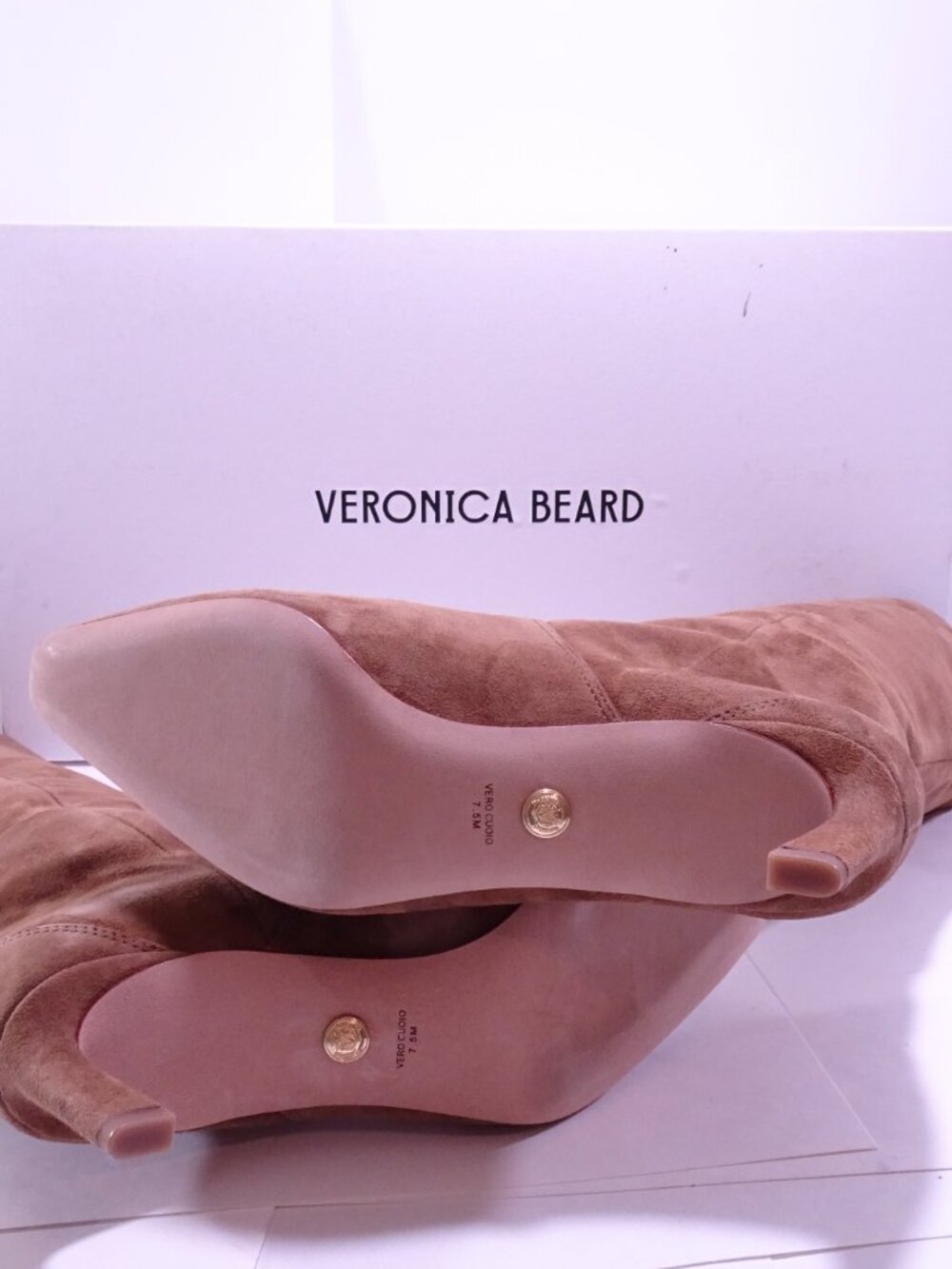 Veronica Beard Kinna Tall Boot Suede Knee-High Boot Hazelwood 7.5 NIB 798 IRRG - Picture 8 of 8